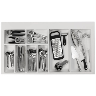 Wkład na sztućce do szuflady AxiSpace Organizer 90 Biały GTV