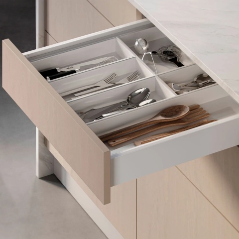 Wkład na sztućce do szuflady AxiSpace Organizer 90 Biały GTV