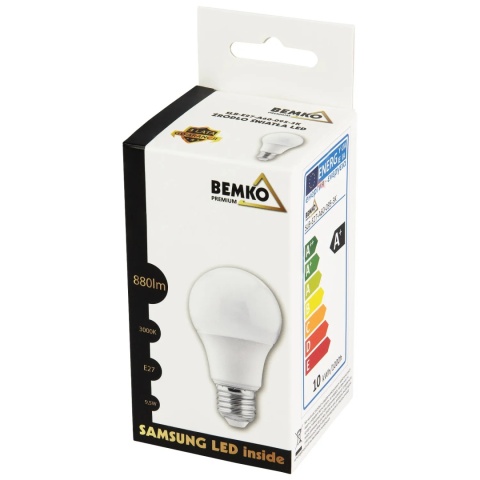 Żarówka LED E27 9.5W 900LM 4000K Zwykła Bemko