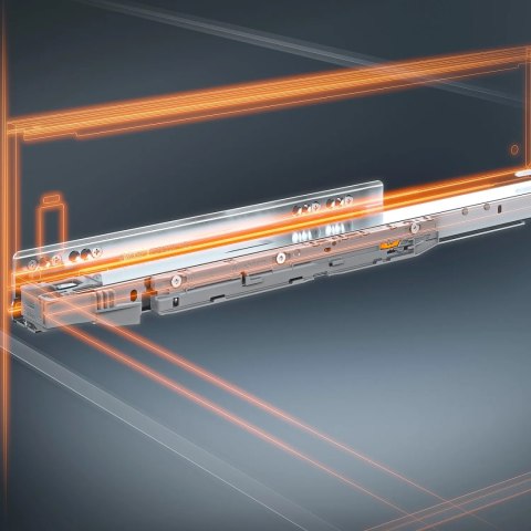 Prowadnica MOVENTO L-400 pełny wysuw z TIP ON BLUMOTION BLUM