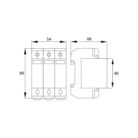 Ogranicznik przepięć A52-SPD-GDT-DC-3P-T2 BEMKO