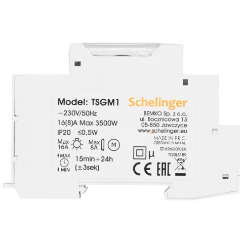 Programator czasowy mechaniczny 24H dobowy TSGM1 BEMKO