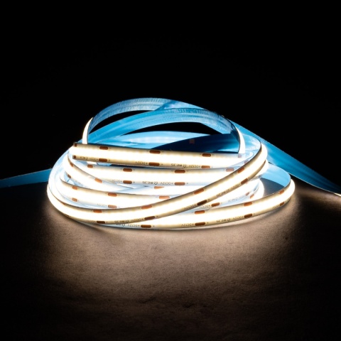 Taśma LED COB 2400 biały ciepły 12V 12W 5m Bemko