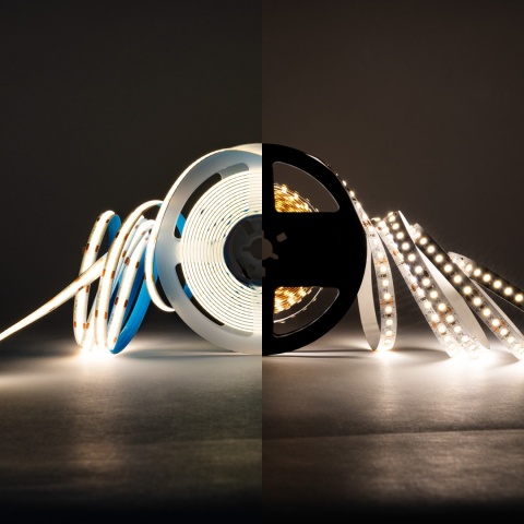 Taśma LED COB biały ciepły 12V 12W 50m Bemko