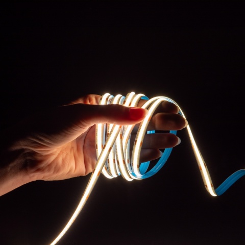 Taśma LED COB biały ciepły 12V 12W 50m Bemko