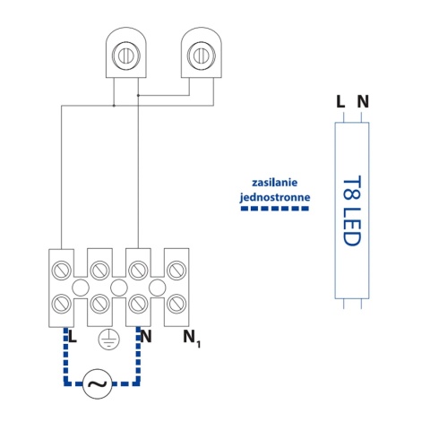 Tuba LED HIGH T8 G13 22W 4000K 3520LM 150CM 25szt Bemko