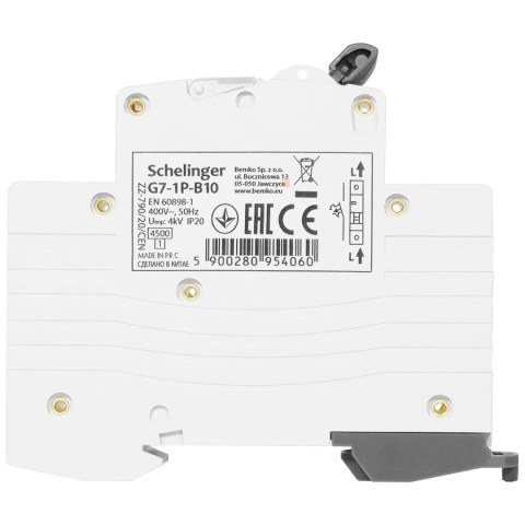 Wyłącznik bezpiecznik nadprądowy 1P B10A BEMKO