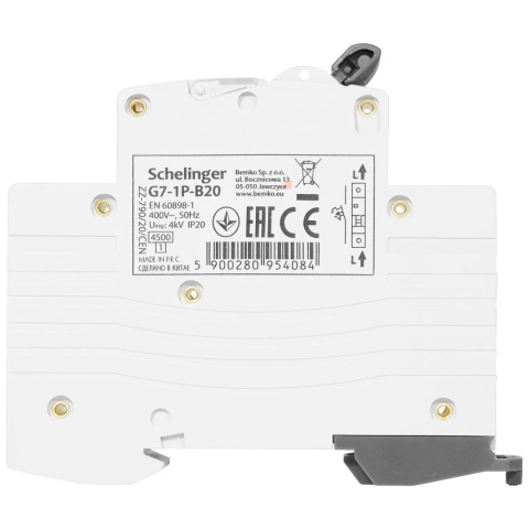 Wyłącznik bezpiecznik nadprądowy 1P B20A BEMKO