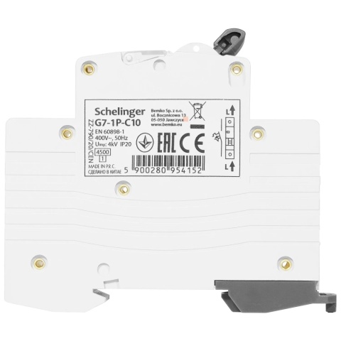 Wyłącznik bezpiecznik nadprądowy 1P C10A BEMKO