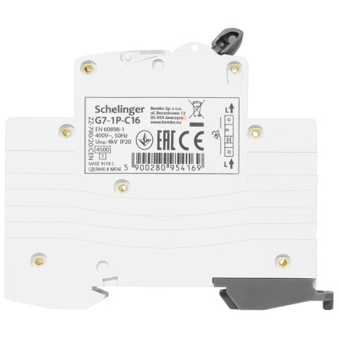 Wyłącznik bezpiecznik nadprądowy 1P C16A BEMKO