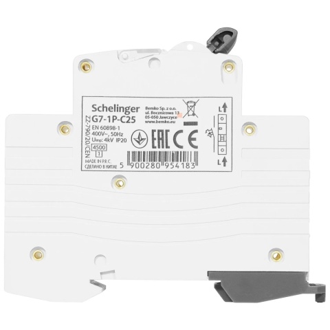 Wyłącznik bezpiecznik nadprądowy 1P C25A BEMKO