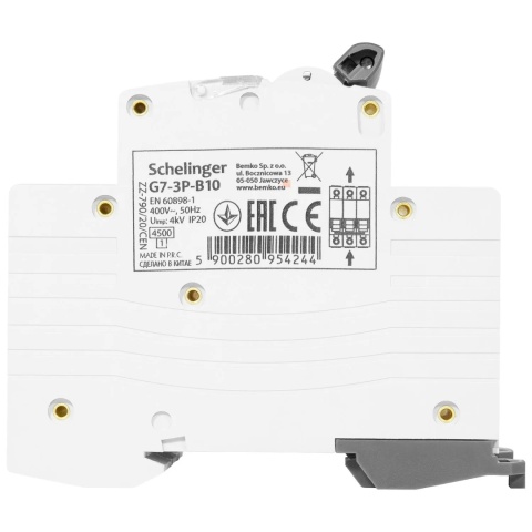 Wyłącznik bezpiecznik nadprądowy 3P B10A BEMKO