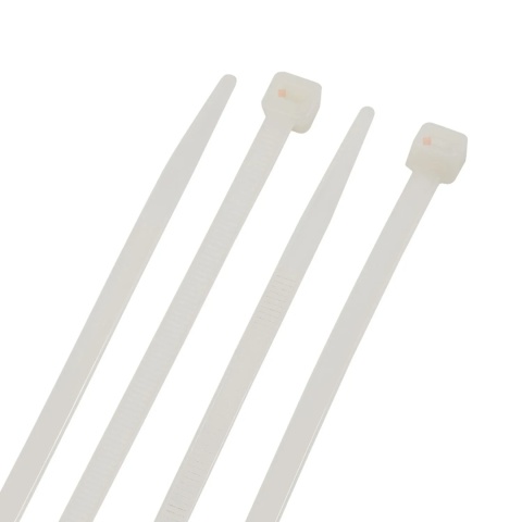 Opaski zaciskowe trytytki 2.5x100mm Białe 25szt BEMKO