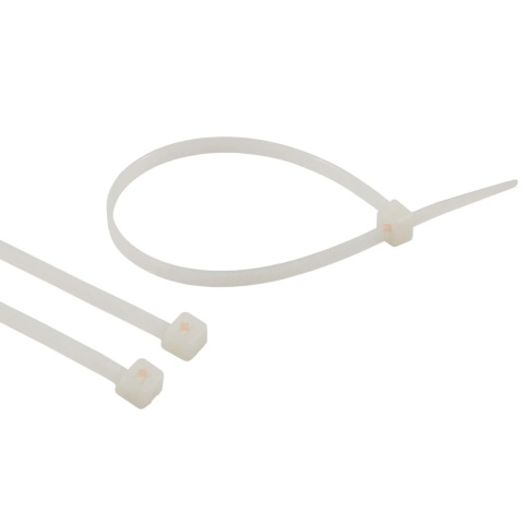 Opaski zaciskowe trytytki 2.5x100mm Białe 25szt BEMKO