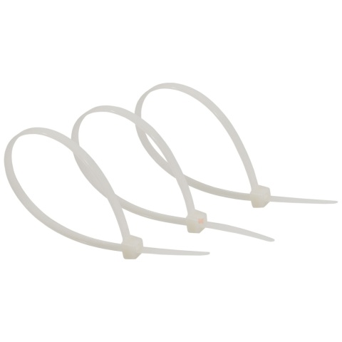 Opaski zaciskowe trytytki 3.6x140mm Białe 100szt BEMKO