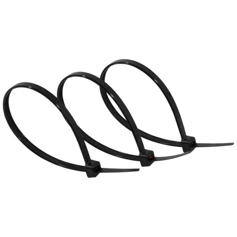 Opaski zaciskowe trytytki 4.8x370mm Czarne 100szt BEMKO