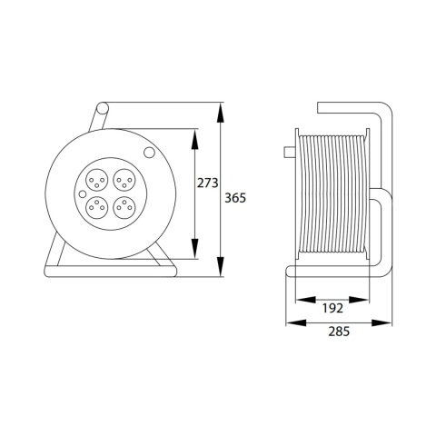 Przedłużacz bębnowy 4 gniazda 40m 3x1mm Bemko