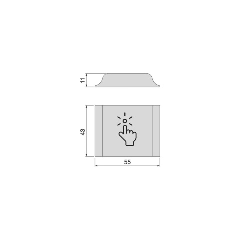 Włącznik Nadajnik RF z czujnikiem LED Smart touch/dimmer 12V/24V DC Emuca