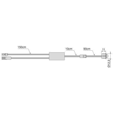Włącznik Smart motion z czujnikiem ruchu do opraw LED 12V/24V DC Czarny Emuca