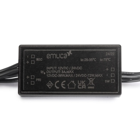 Włącznik Smart switch/dimmer SIMPLE do opraw LED 12V/24V DC Czarny Emuca