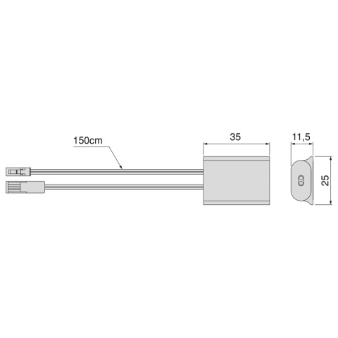 Włącznik Smart switch/door SIMPLE do opraw LED 12V/24V DC z podczerwienią Emuca