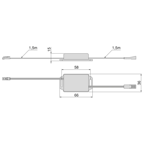 Włącznik Smart ukryty touch/dimmer do oświetlenia LED 12V/24V DC Czarny Emuca