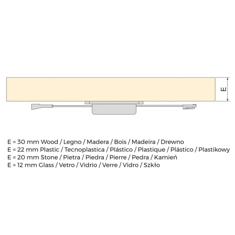 Włącznik Smart ukryty touch/dimmer do oświetlenia LED 12V/24V DC Czarny Emuca