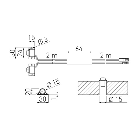 Włącznik bezdotykowy PIR 2 sensory AE-WBEZDPIR2-20 czarny GTV