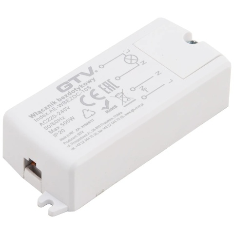 Włącznik bezdotykowy jednobiegowy AE-WBEZDB-10S GTV