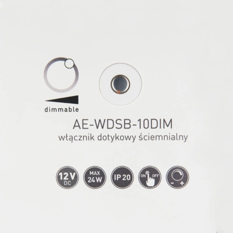 Włącznik dotykowy ściemnialny AE-WDSC-10DIM Czarny GTV