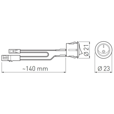 Włącznik kołyskowy AE-WLB01-10 Biały GTV