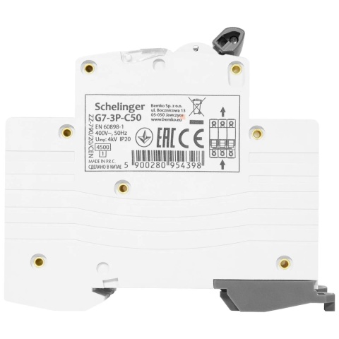 Wyłącznik bezpiecznik nadprądowy 3P C50A BEMKO