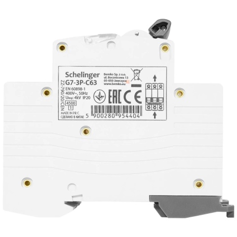Wyłącznik bezpiecznik nadprądowy 3P C63A BEMKO