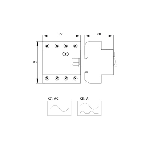Wyłącznik różnicowoprądowy A 4P 63A 30mA BEMKO