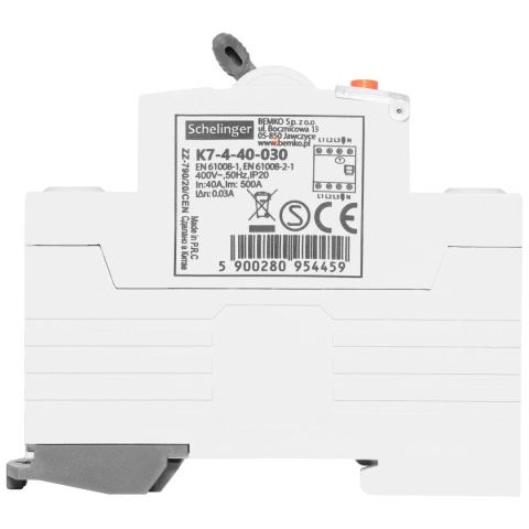 Wyłącznik różnicowoprądowy AC 4P 40A 30mA BEMKO
