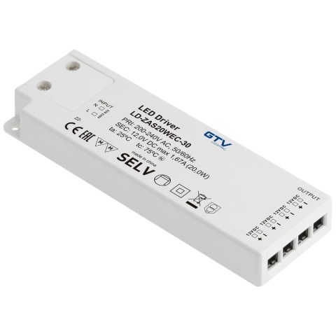 Zasilacz LED EASY CLICK 20W 24V IP20 do taśmy LED GTV