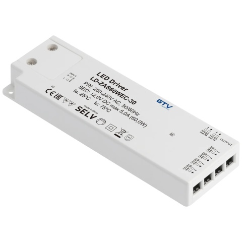 Zasilacz LED EASY CLICK 60W 12V IP20 do taśmy LED GTV