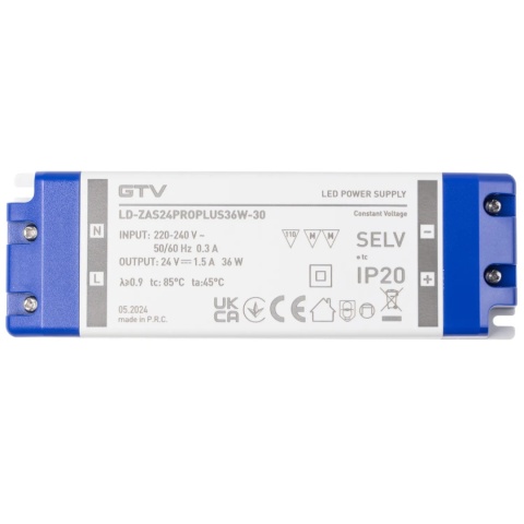 Zasilacz LED PRO+ 36W 24V IP20 do taśmy LED GTV