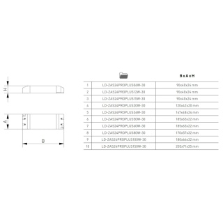 Zasilacz LED PRO+ 6W 24V IP20 do taśmy LED GTV