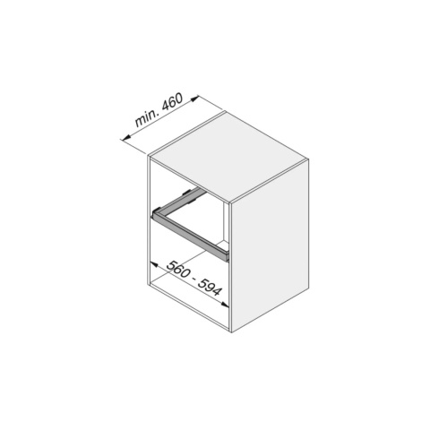 Rama 560-594mm (M60) z prowadnicami Kaszmir HACK EMUCA