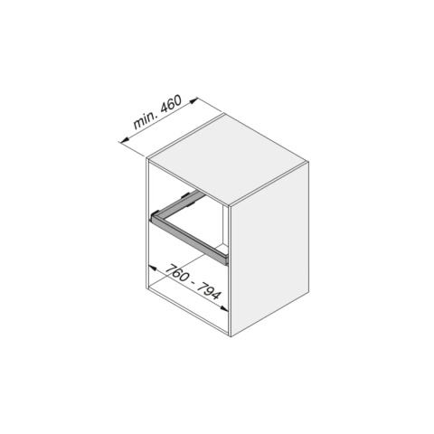 Rama 760-794mm (M80) z prowadnicami Kaszmir HACK EMUCA