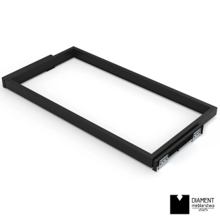 Rama 860-894mm (M90) z prowadnicami czarna HACK EMUCA