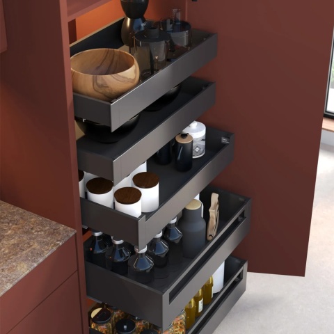 Szuflada ULTRA BOX H-199mm L-500mm Bardzo Wysoka grafit REJS