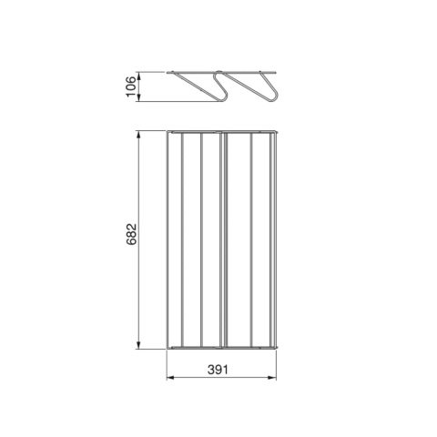 Szuflada druciana na buty 682mm (M80) HACK Kaszmir EMUCA