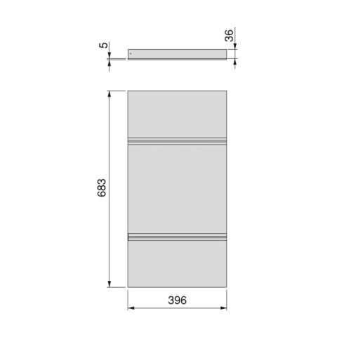 Taca półka do szafy garderoby 683mm (M80) HACK Kaszmir EMUCA