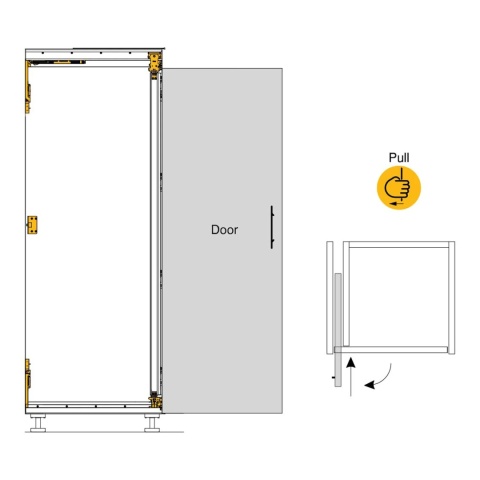 Zestaw okuć PULL Concepta3 do drzwi przesuwnych LEWY Emuca