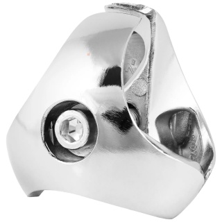 Złącze trzykierunkowe lewe złączka do drążka rury fi 25mm - chrom