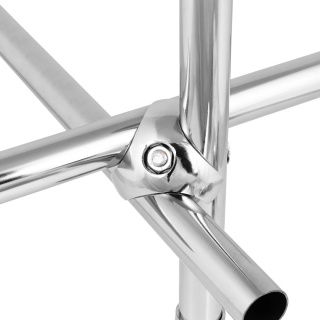 Złącze trzykierunkowe prawe złączka do drążka rury fi 25mm - chrom