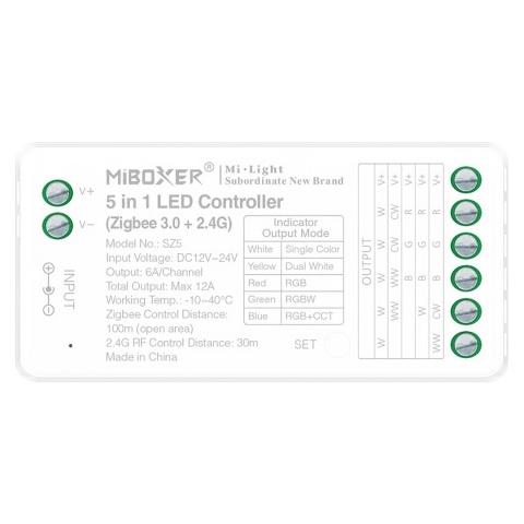 Kontroler FUT037Z+ Sterownik taśma LED 12-24V 12A RF Zigbee RGB/+W/+CCT