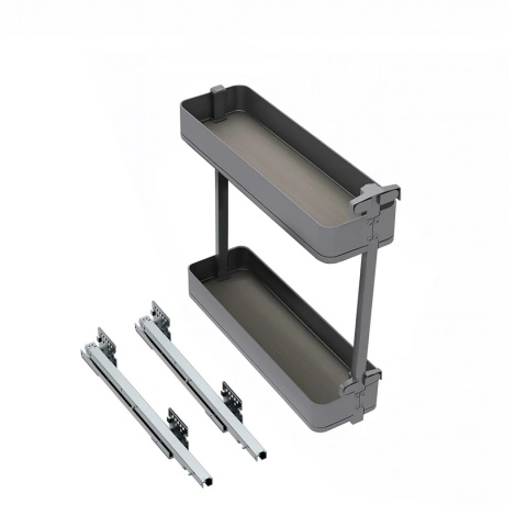 Kosz Cargo 2P Boczne Lewe HARMONY Antracyt do szafki 20 Emuca